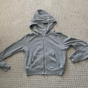 TNA waffle cropped zip hoodie